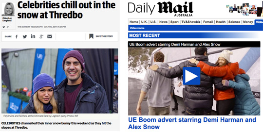 Online press runs in the Sunday Telegraph and Daily Mail.