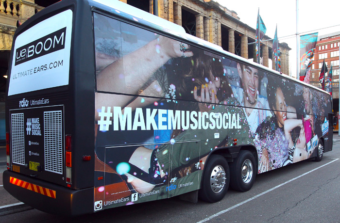The bus acted like a mobile billboard between Sydney and Thredbo.