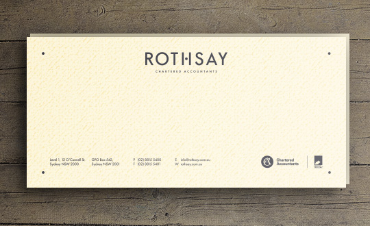 Integrated creative agency. Rothsay Complimentary Slip